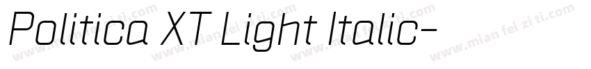 Politica XT Light Italic字体转换